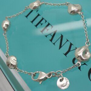 Tiffany & Co. Elsa Peretti Sterling Silver 5 Nugget Bracelet